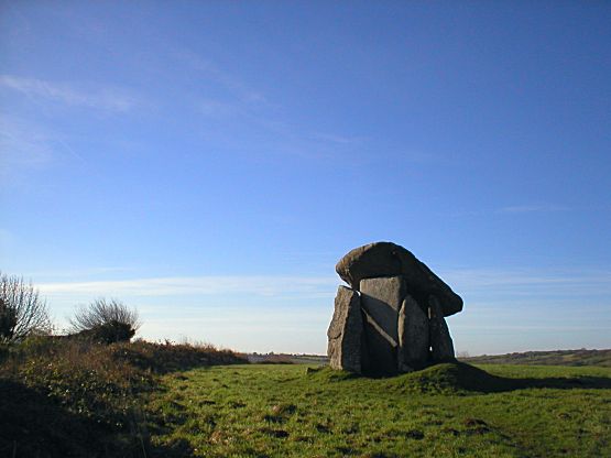 View of Trethevy Quoit