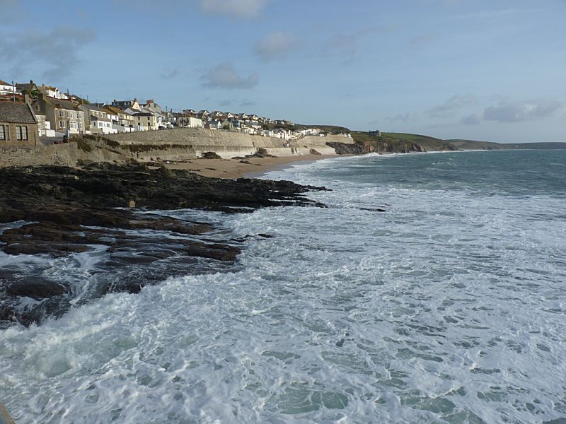 Porthleven Beach and Sea