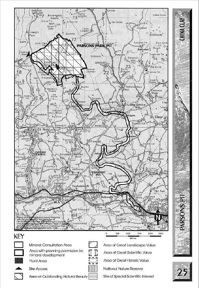 China Clay Pipeline Route from Minerals Local Plan