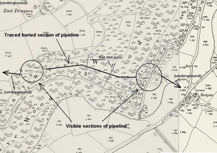 Route of the traced China Clay Pipeline