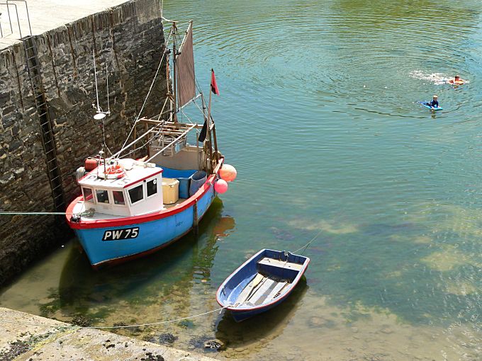 Polperro Harbour Fishing Boat