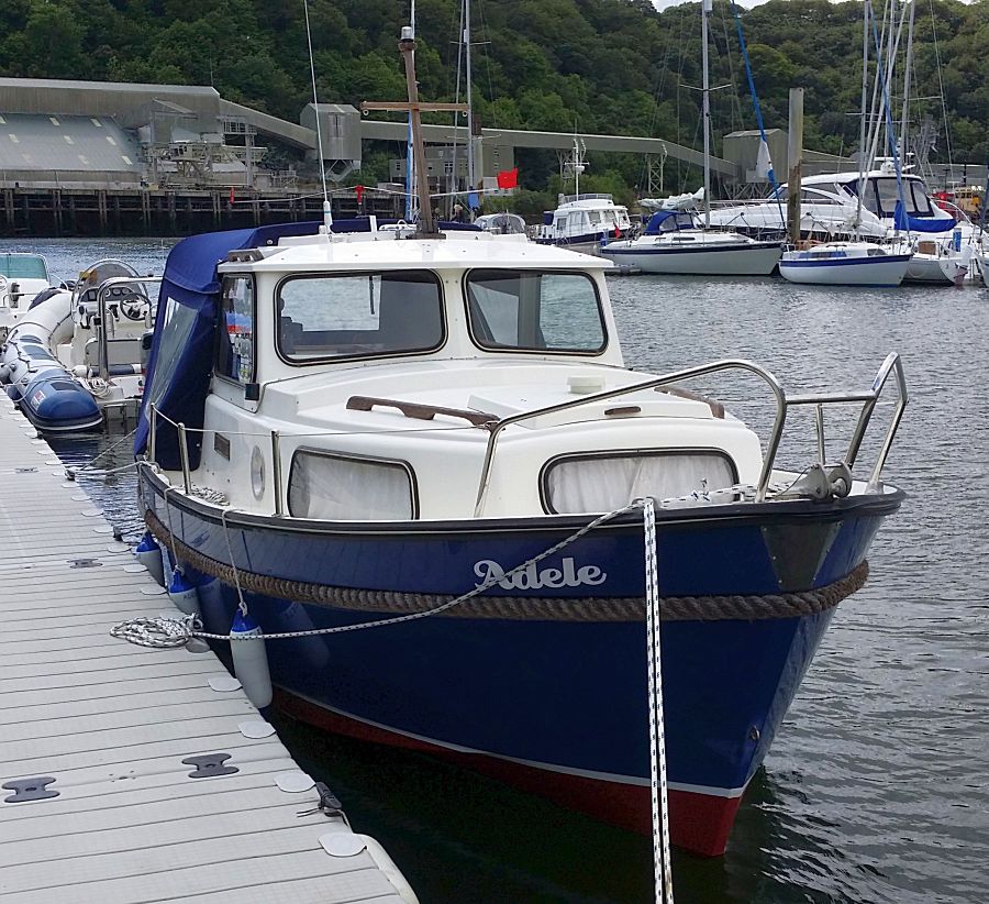 Hardy Family Pilot Adele on the pontoon at Penmarlam