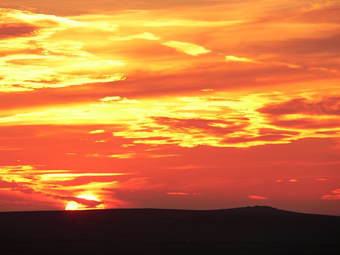 Sunset over Bodmin Moor